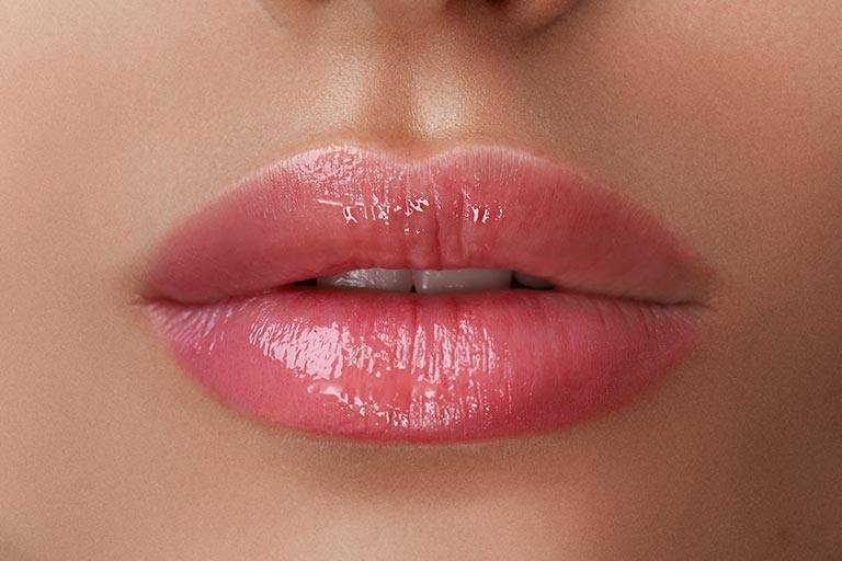 Permanent makeup - tattooed lips